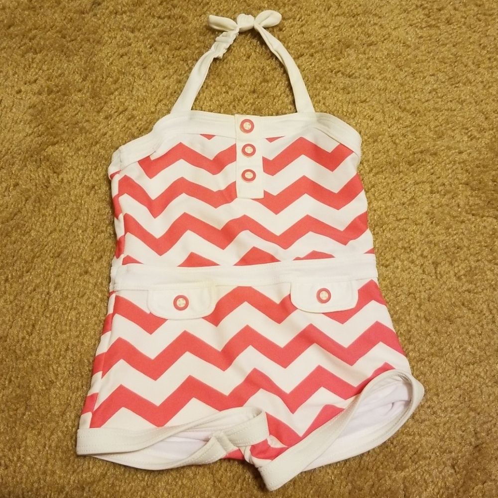 12-18m Janie & Jack Girl's Swimsuit one piece pink